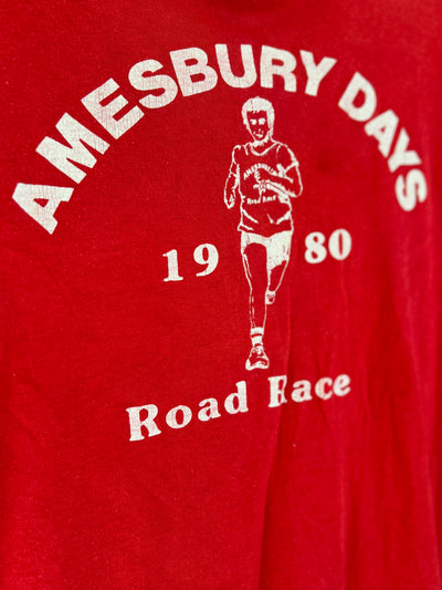 Vintage 1980 Amesbury Days Road Race Tee Shirt