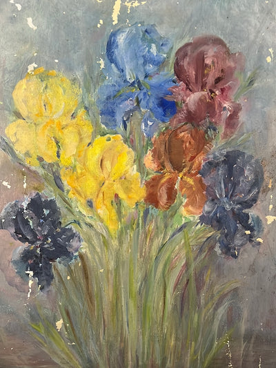 Vintage Iris Painting