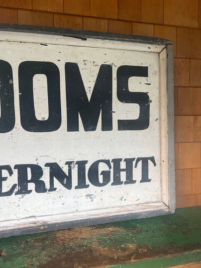 Vintage Rooms Available Metal Sign