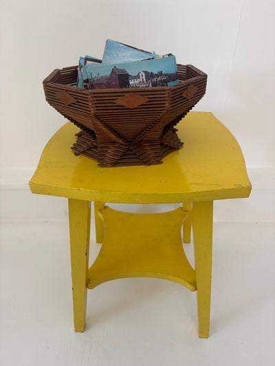 VTG Wood Popsicle Stick Bowl