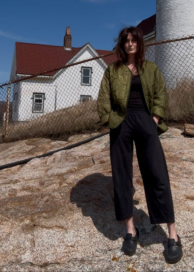 Vintage Military-Issued Quilted Liner Coat