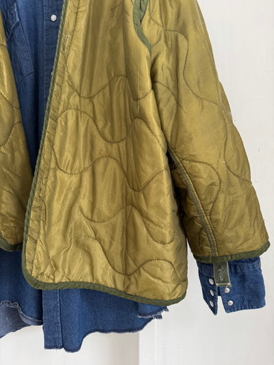 Vintage Military-Issued Quilted Liner Coat
