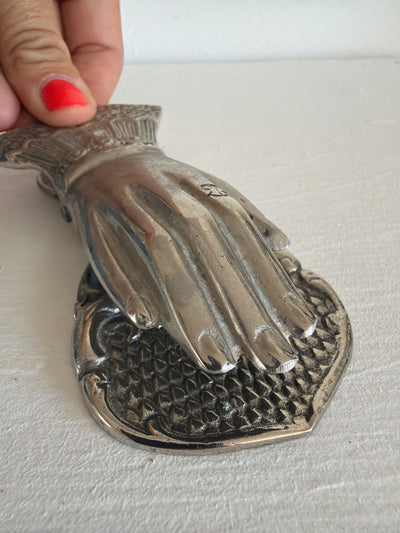 Vintage Silver Victorian Hand Wall Clip