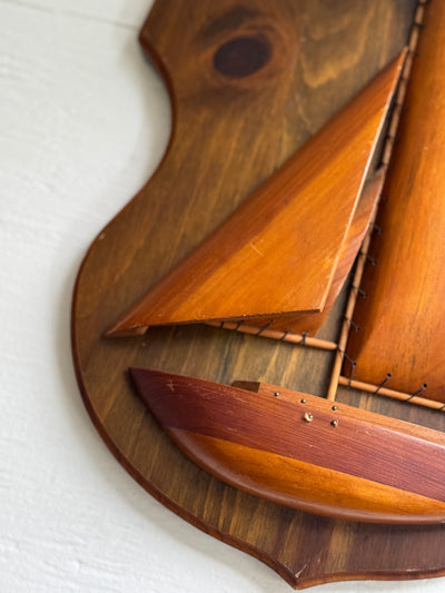 VTG Sailboat Wood Plaque