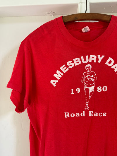 Vintage 1980 Amesbury Days Road Race Tee Shirt