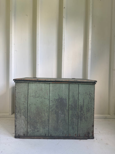 Antique Wood Chest - Sea Mist