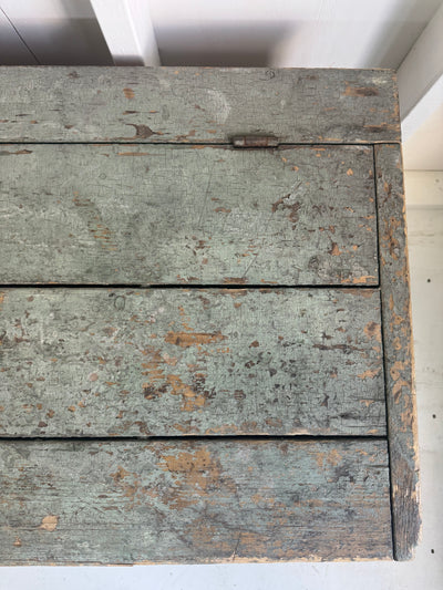 Antique Wood Chest - Sea Mist