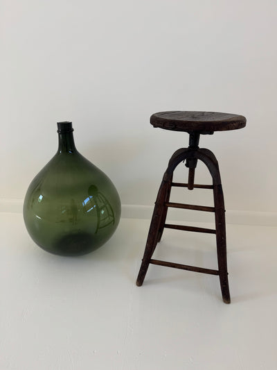 Vintage Wood Swivel Stool