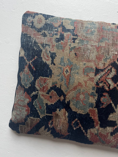 Vintage Rug Pillow - Navy Field