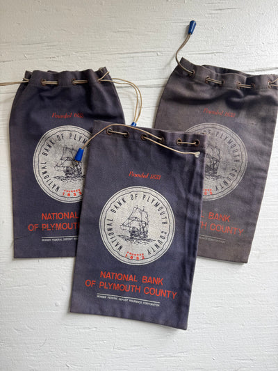 National Bank of Plymouth Money Bags