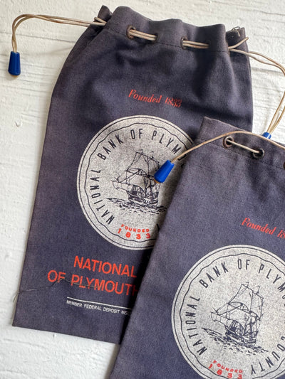 National Bank of Plymouth Money Bags