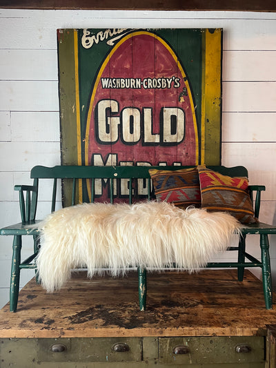 Vintage Painted Green Bench