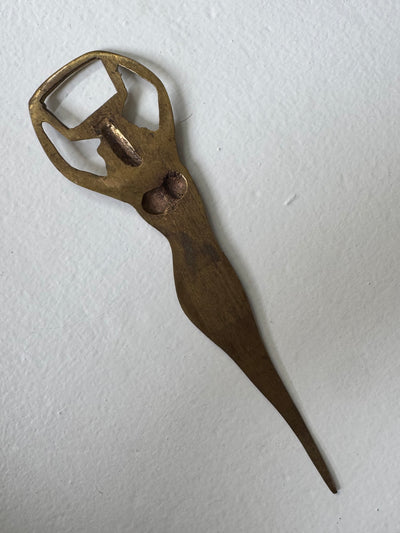 Vintage Nude Lady Brass Bottle Opener