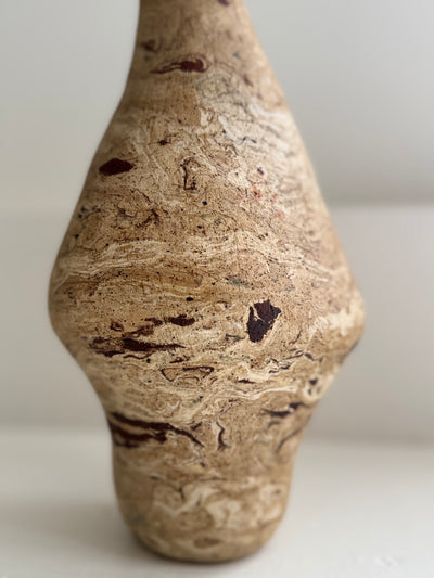 VTG Marbled Brown Vase