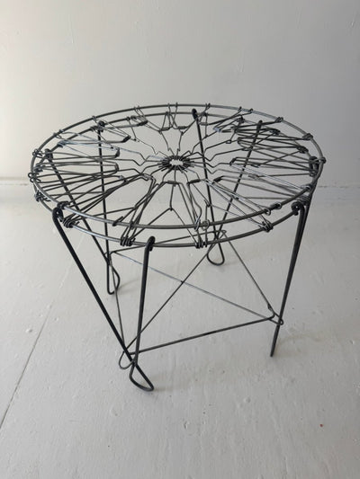 Antique Collapsible Laundry Hamper 19" - Diamonds & Rust