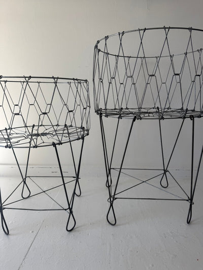 Antique Collapsible Laundry Hamper 19" - Diamonds & Rust