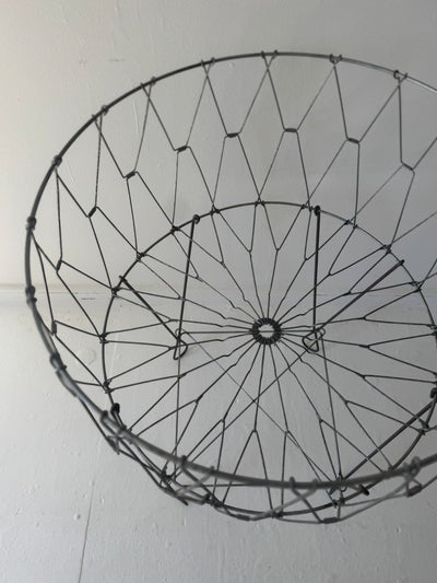 Antique Collapsible Laundry Hamper 22" - Diamonds & Rust