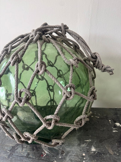 Antique Glass Rope Knots - Light Green - Diamonds & Rust