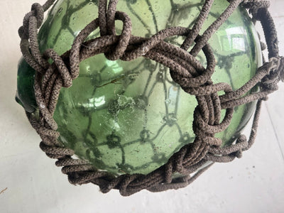 Antique Glass Rope Knots - Light Green - Diamonds & Rust