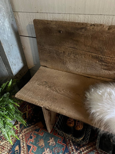 Antique wood bench - Diamonds & Rust