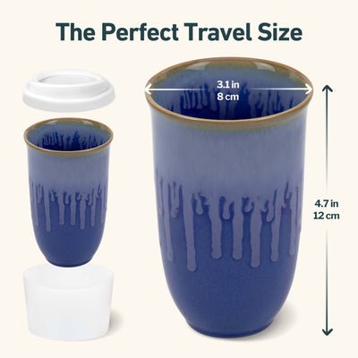 Neptune Ceramic Travel Mug – 12oz with Lid & Sleeve