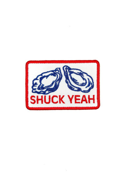 Shuck Yeah Embroidered Iron-on Sew-on Patch Oyster Beach