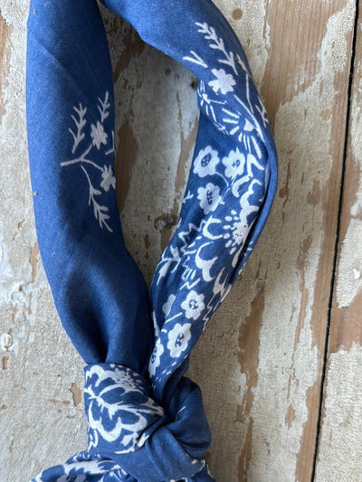 Cotton Field Bandana - Azure Blue - Diamonds & Rust