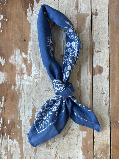 Cotton Field Bandana - Azure Blue - Diamonds & Rust