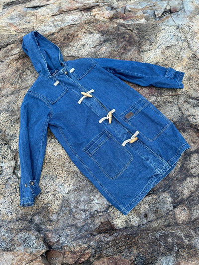 Denim & Co Toggle Denim Coat - Diamonds & Rust