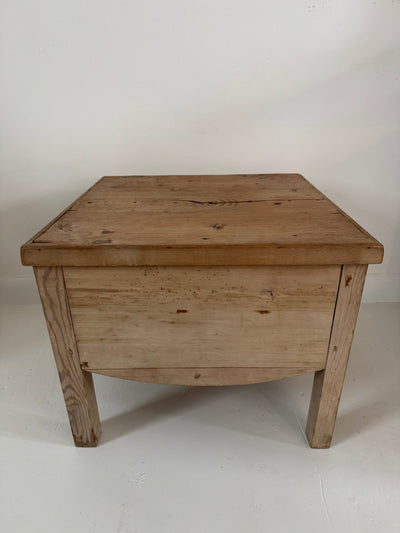 English Pine Coffee Table Chest - Diamonds & Rust