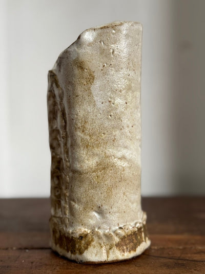 Hadmade Pinched Ceramic Vase - Diamonds & Rust