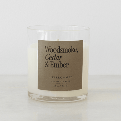 Heirloomed Candle - Woodsmoke, Cedar & Ember - Fall Candle - Diamonds & Rust