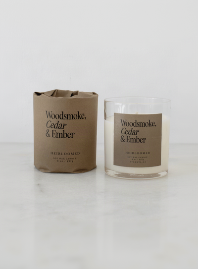 Heirloomed Candle - Woodsmoke, Cedar & Ember - Fall Candle - Diamonds & Rust