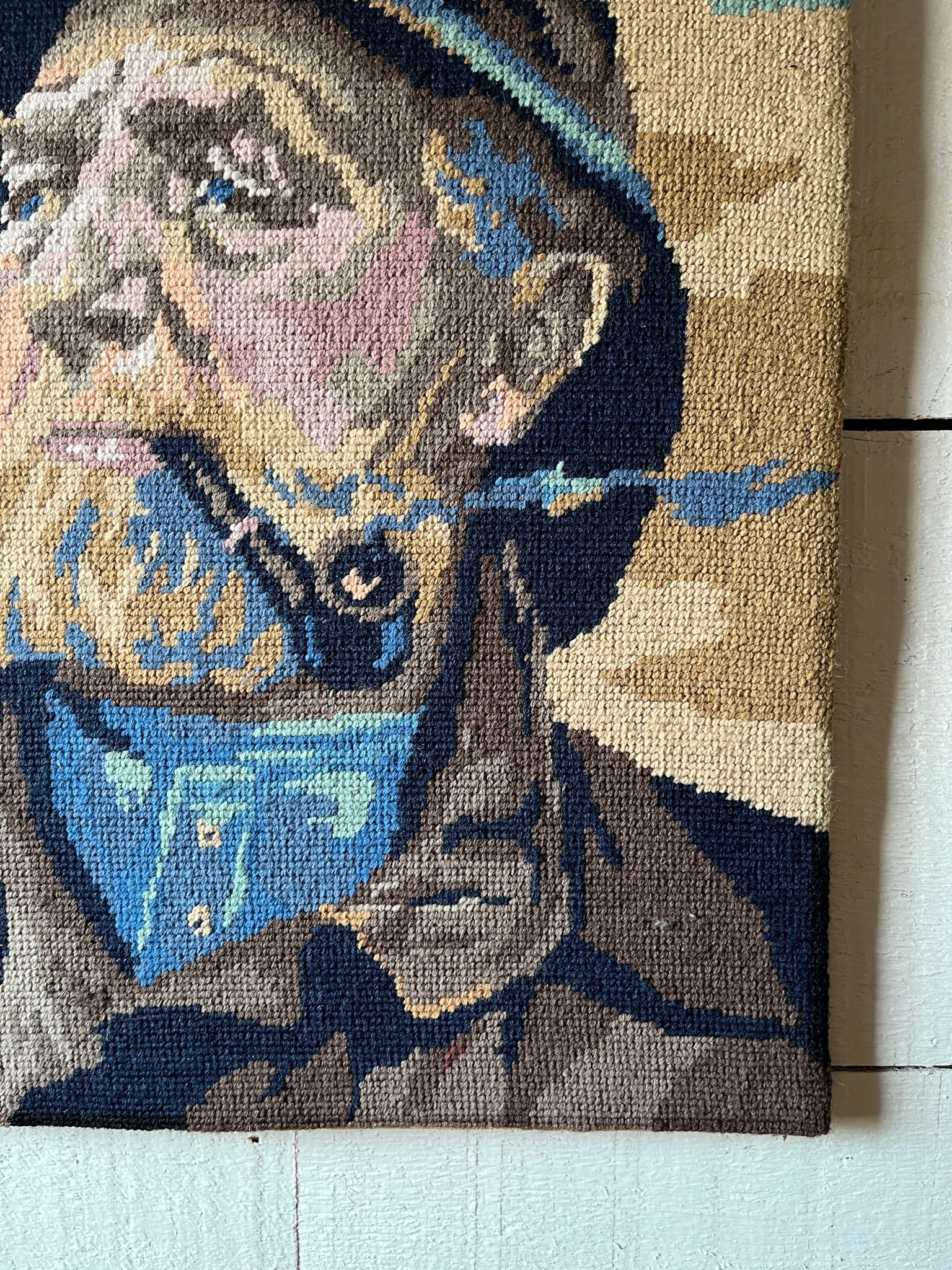 Needle Point Fisherman Portrait