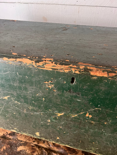 Antique Green Wood Chest