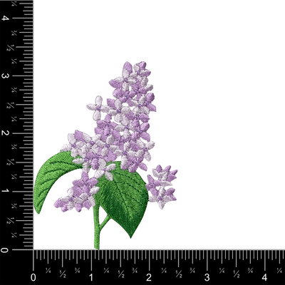 Lilac Flower, Realistic, Embroidered, Iron on Patch - Diamonds & Rust