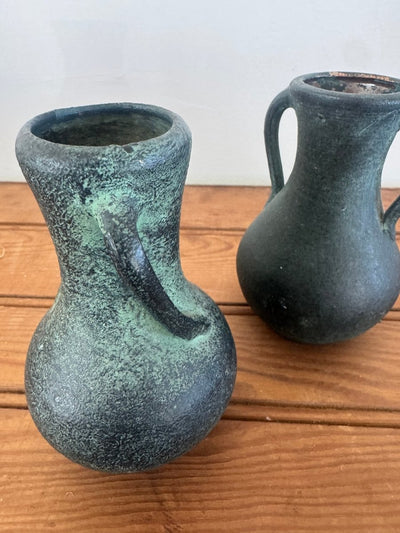 Little Vintage Vase with Handle - Diamonds & Rust