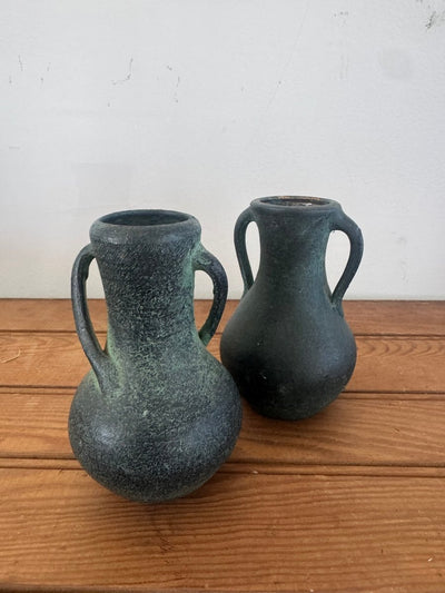 Little Vintage Vase with Handle - Diamonds & Rust