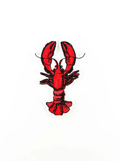 Lobster Embroidered Iron on Patch Beach Marine Life Nature - Diamonds & Rust