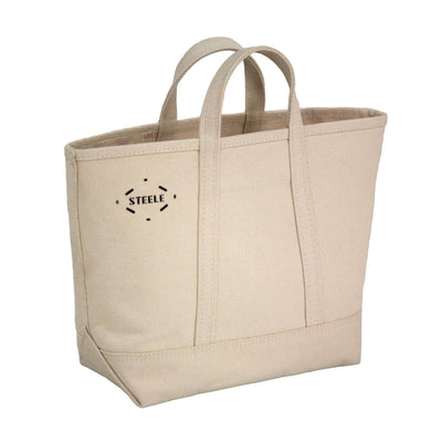 Natural Canvas Tote Bag - Small: Natural Canvas / 5" - Diamonds & Rust