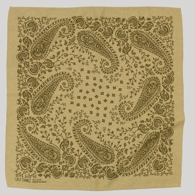 Natural Dye Silk Bandana - Chebula - Diamonds & Rust