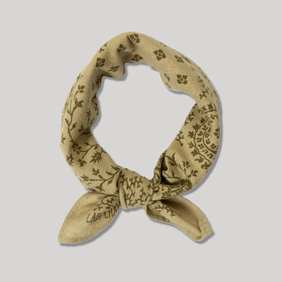 Natural Dye Silk Bandana - Chebula - Diamonds & Rust
