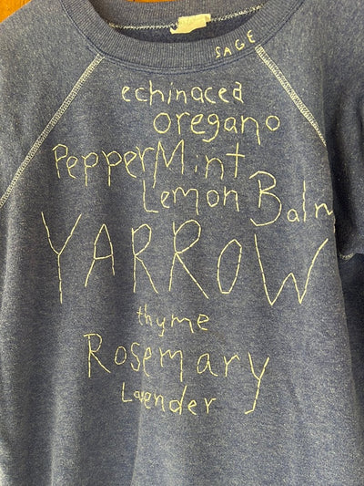 Pre Loved Ragan Embroidered Flower Names - One Of A Kind - Diamonds & Rust