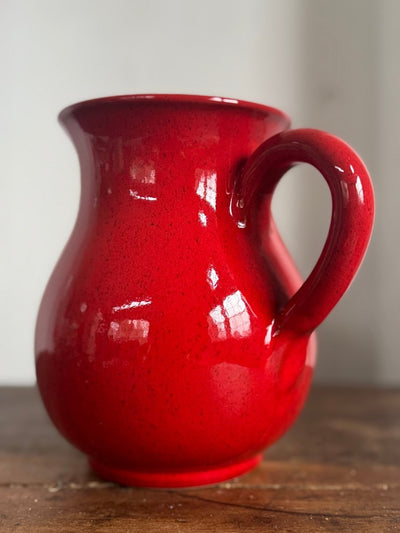 Red Ceramic Pitcher - Diamonds & Rust