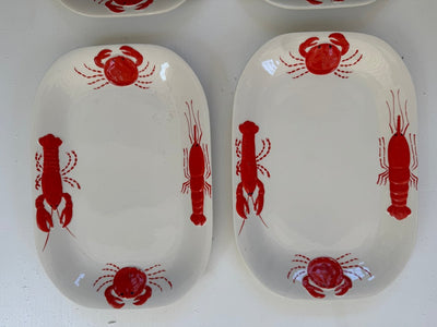 Set of Four Lobster + Crab Serving Dishes - Diamonds & Rust