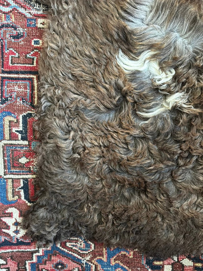 Sheep Skin - Brown + White - Diamonds & Rust