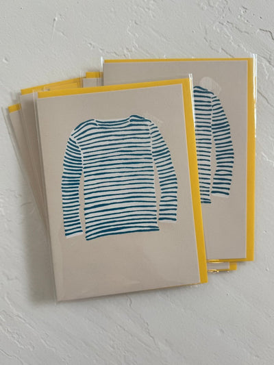 STRIPED SHIRT GREETING CARD - Diamonds & Rust