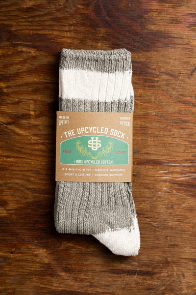 The Upcycled Sock: OLIVE DRAB - Diamonds & Rust