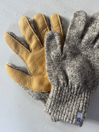 Upstate Stock Wool Glove - Deerskin Leather - Diamonds & Rust