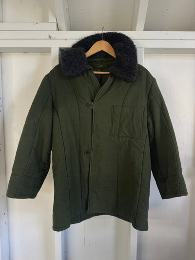 Vintage 1990s Hungarian Quilted Army Liner - Diamonds & Rust